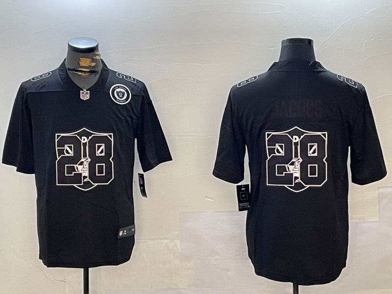 Men Oakland Raiders #28 Jacobs Black 2024 Nike Limited NFL Jersey style 12302->oakland raiders->NFL Jersey